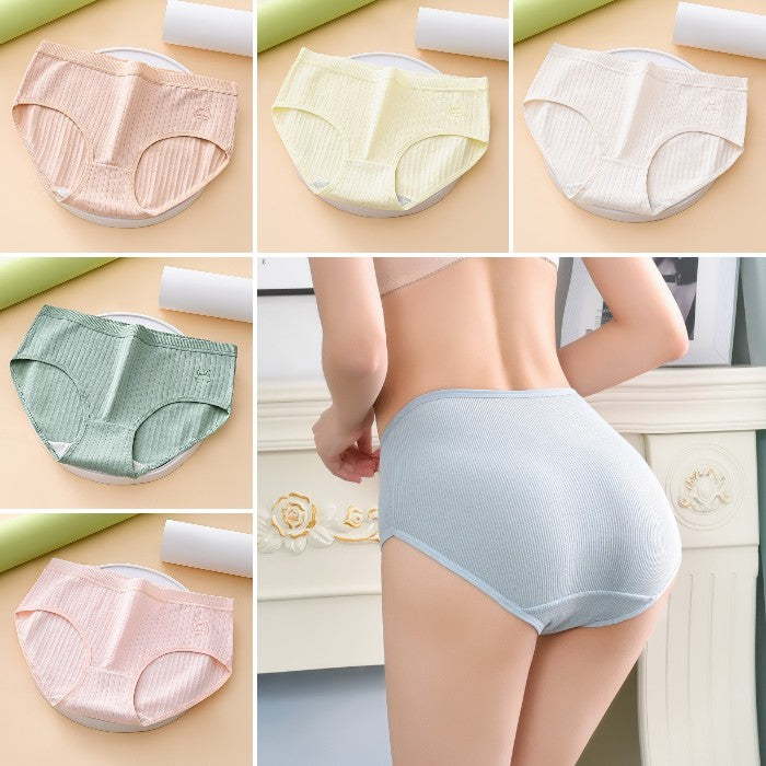 💓 (7 komada) Zadnji dan 50% popusta - Žensko jednostavno antibakterijsko donje rublje visokog struka, prikladno za žene težine 35-90 kg