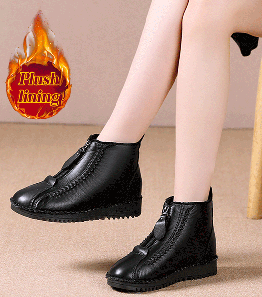 🔥Vroča prodaja🔥【35-42】Ženski jesenski in zimski škornji z mehkim podplatom in zadrgo, modni in udobni
