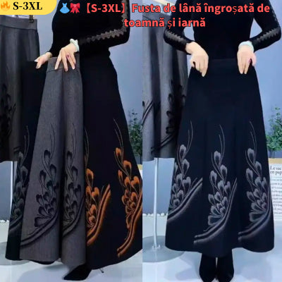 👗🎀【S-3XL】Jesensko in zimsko odebeljeno volneno krilo, modno in vsestransko
