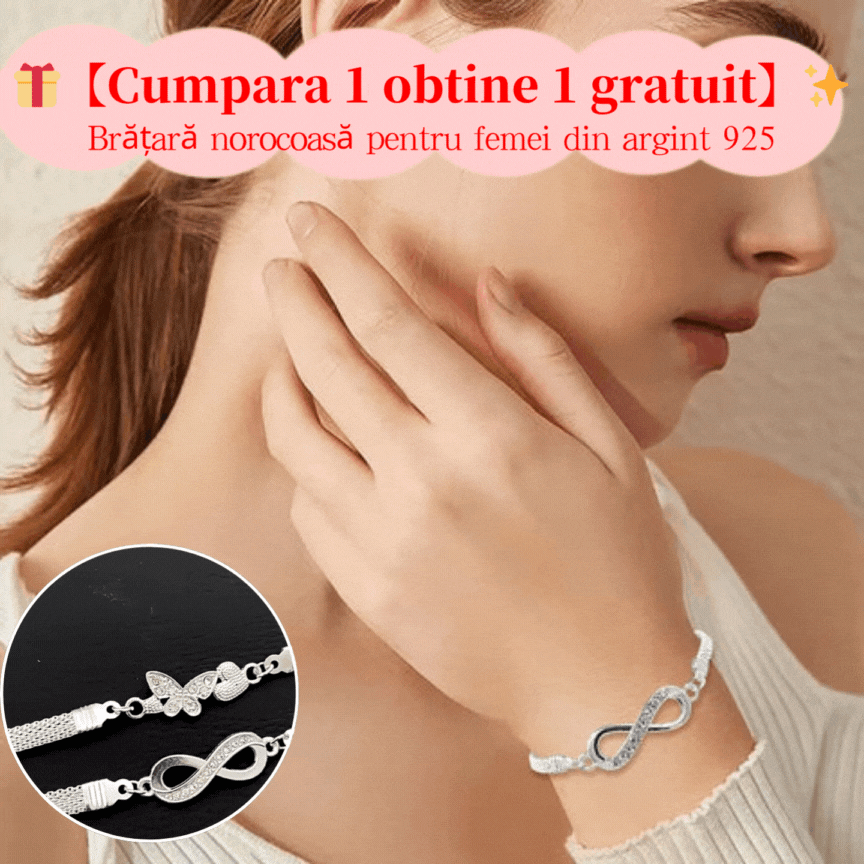 ✨Γυναικείο βραχιόλι με γούρι από ασήμι 925