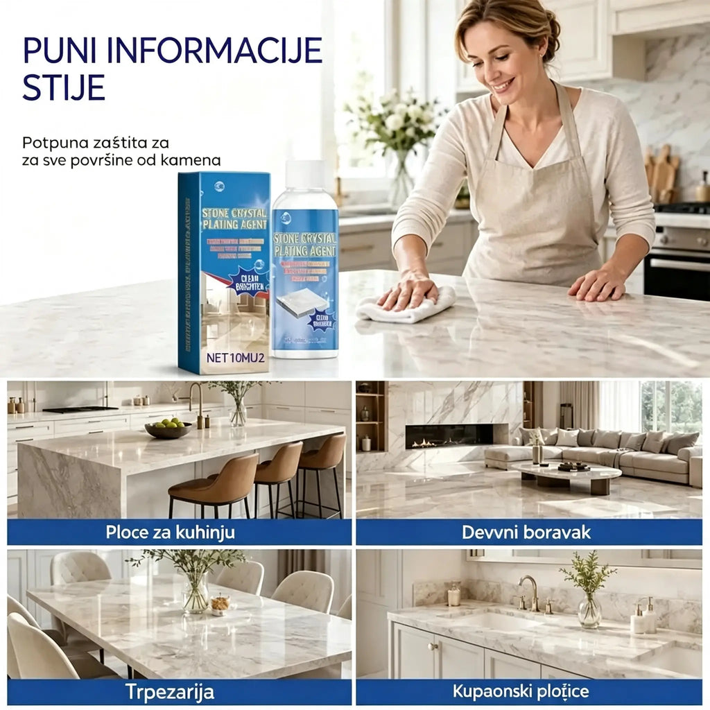 ✨ Sredstvo za čišćenje i poliranje mramora: Nježno čisti, pojačava sjaj te štiti i zatvara kamen. ✨
