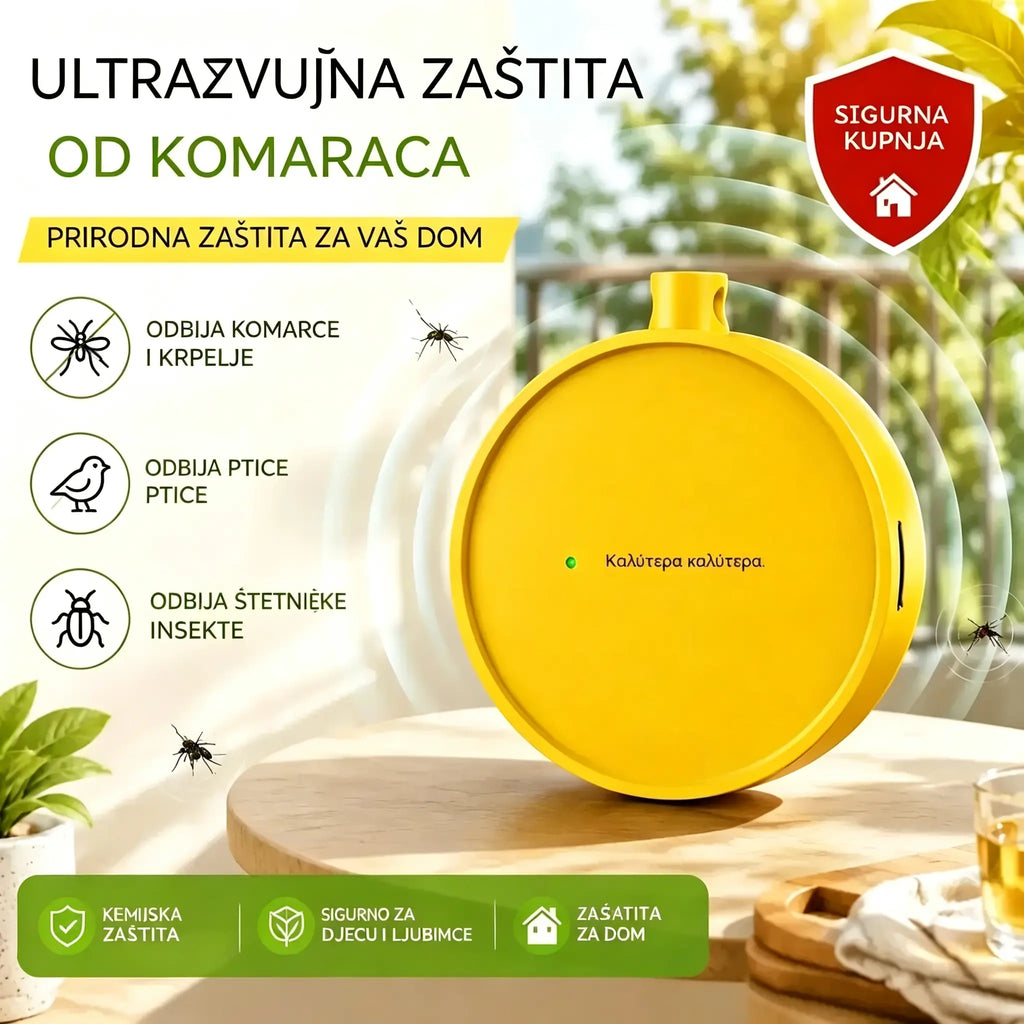 🔥【2 komada za 26 eura】🐦 Prijenosni ultrazvučni repelent za ptice | Automatski repelent za golubove, idealan za balkone, vrtove i vanjske prostore