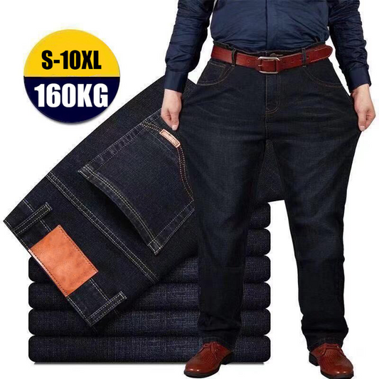 🔥👖【Akcija – Popust do 50%!】Muške rastezljive traperice veće veličine, ležerne široke ravne hlače