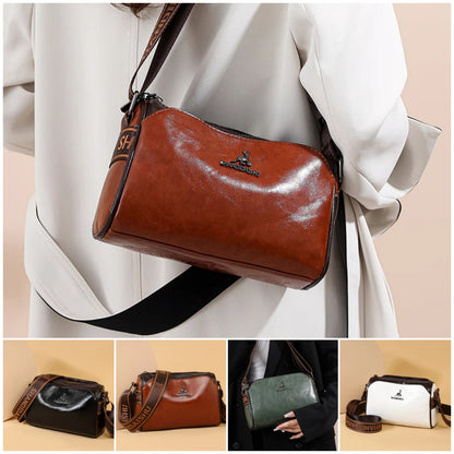 🔥【45% ZĽAVA】👜👜Veľkokapacitná mäkká kožená kabelka, dámska taška cez rameno