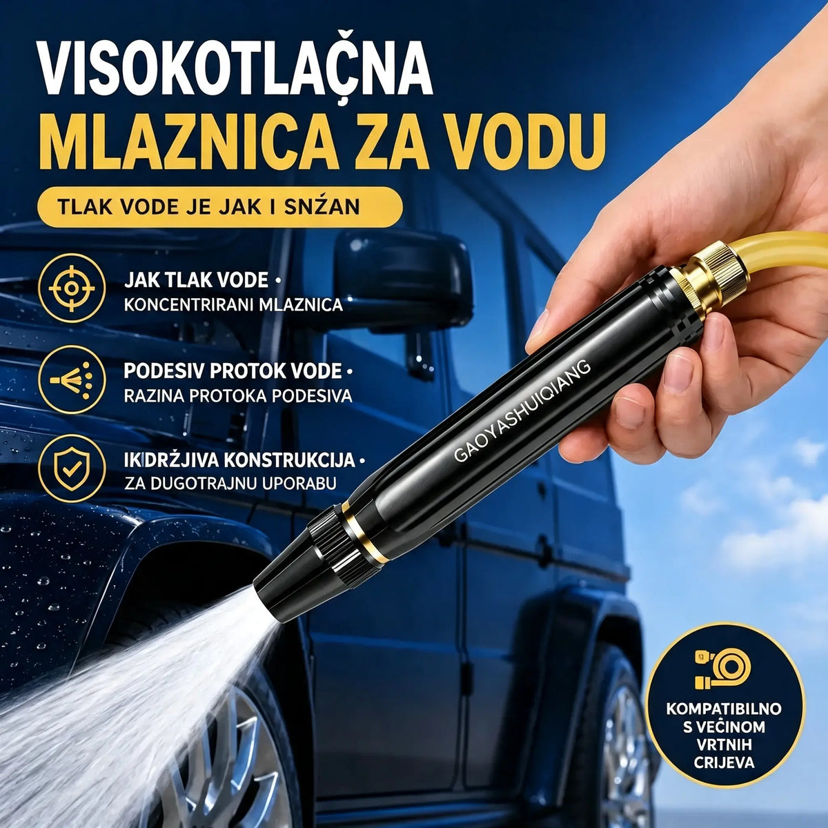 Zadnji dan s 55% popusta: visokotlačni pištolj za prskanje za kućnu upotrebu.