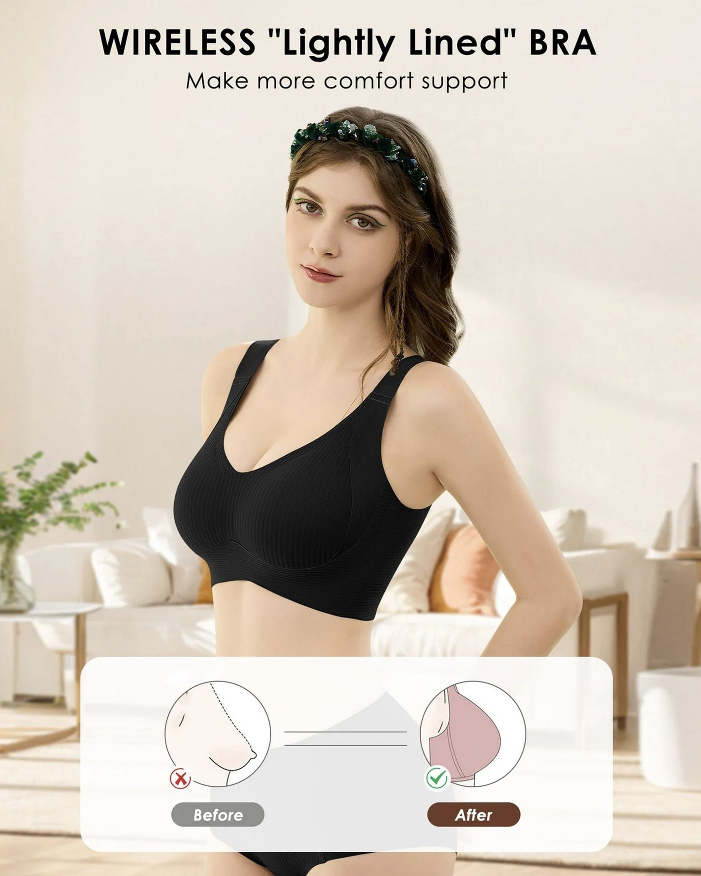 😍【Kupi enega, dobiš enega gratis】【49 % popust】【49 % popust】Ženski enodelni modrček brez rokavov❤️【40–95 kg】