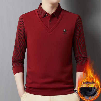🔥【M-4XL】Moška vrhunska dvodelna topla majica iz kašmirja vse v enem