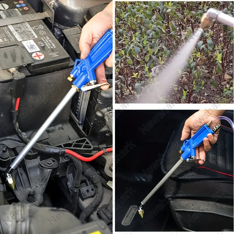 🚗💦 Pneumatski pištolj za čišćenje 2 u 1 – Snažan zrak i voda pod tlakom za dubinsko čišćenje 🔥