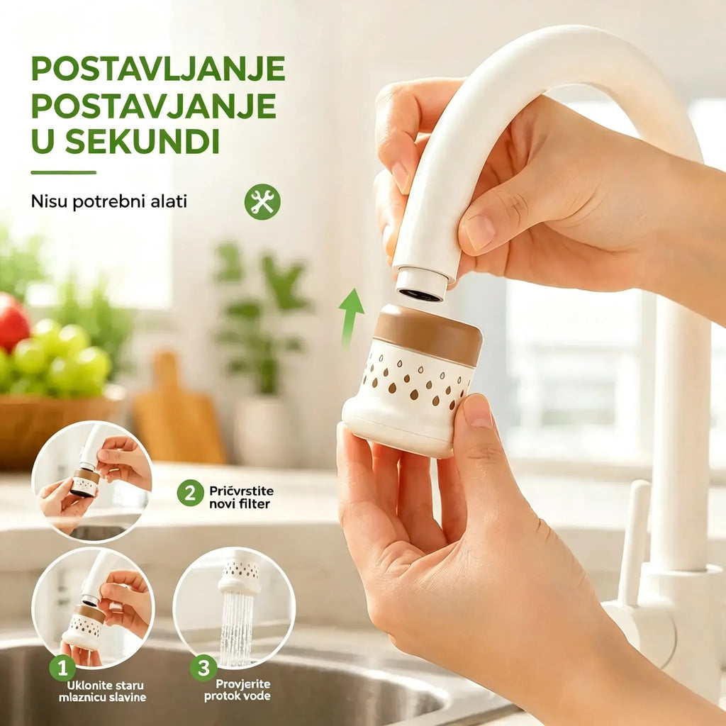 💦 Filter za slavinu bez prskanja -360° – Uštedite vodu i perite bolje