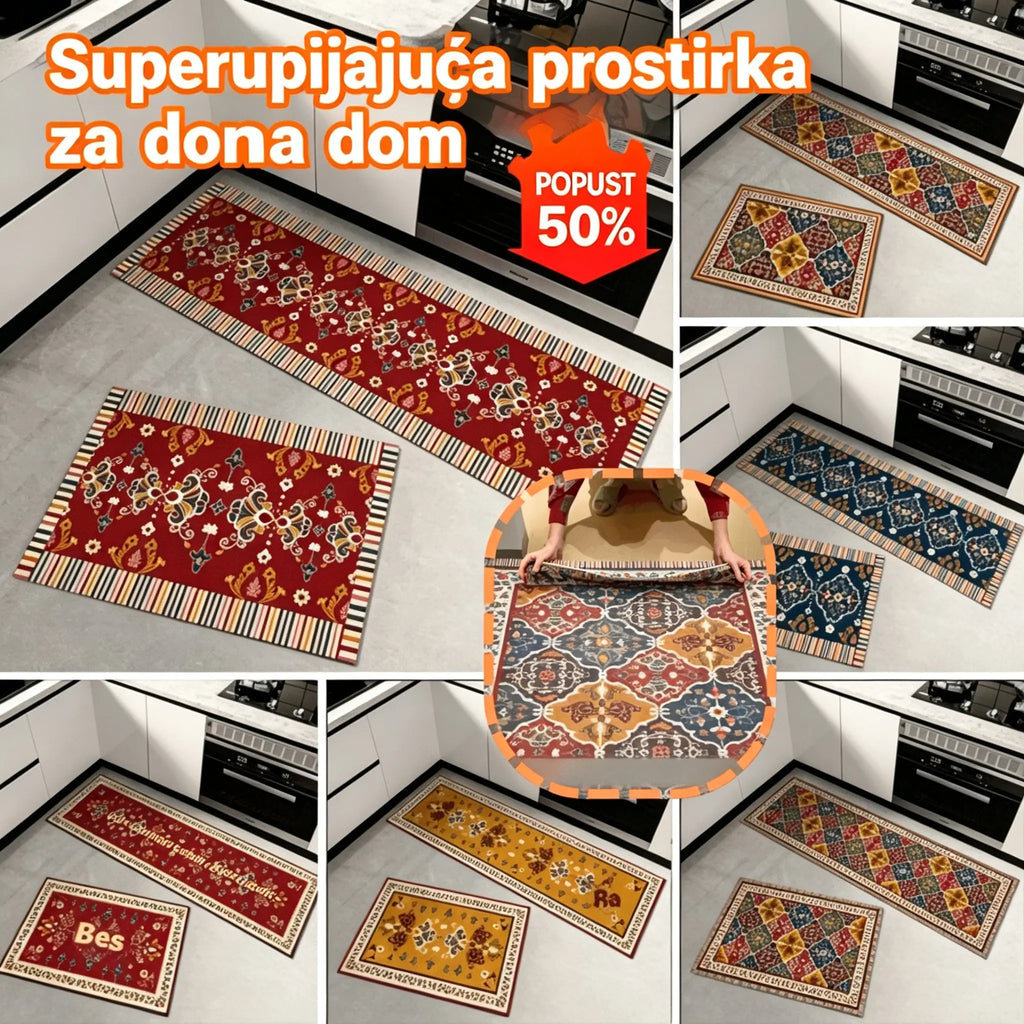 🔥【Kupite 1, dobijte 1 gratis】🏠💧Super upijajuća prostirka｜40×60+40×120 cm, neklizajuća i brzosušeća za dom