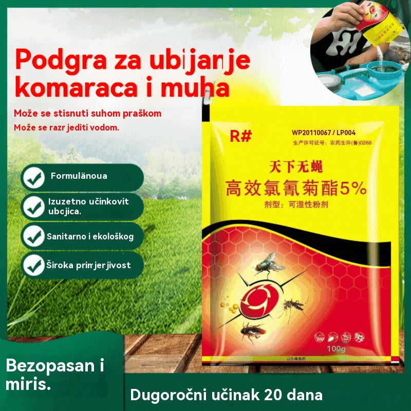 🦟【Iznenađujuća posebna cijena】❤️ Posebno dizajnirano za suzbijanje komaraca i muha na farmama, jedno pakiranje može ubiti buhe/skakavce/žohare/muhe/komarce!