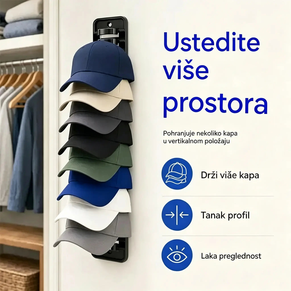 【2 komada】Organizator za šešire koji štedi prostor