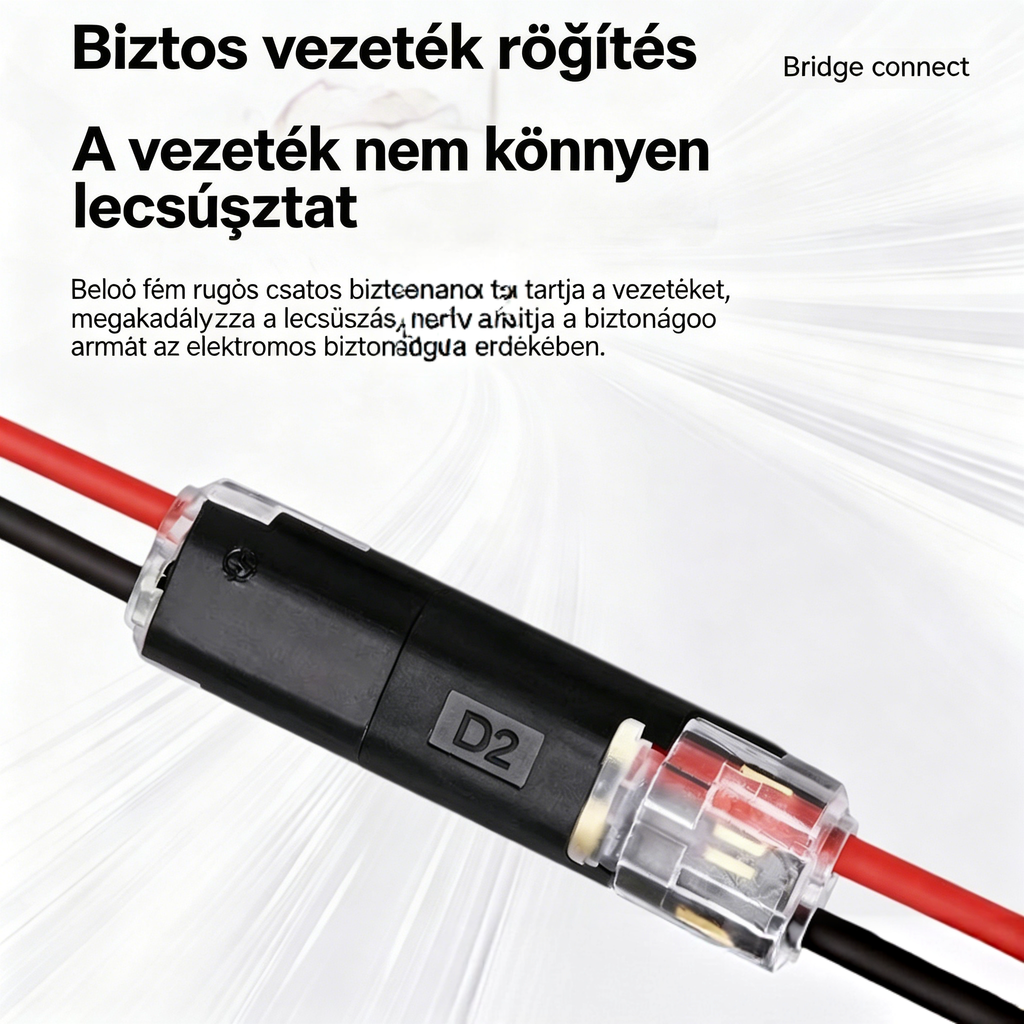 🔥50% kedvezmény【1000 darab raktáron】⚡️Csupaszodásmentes kábelcsatlakozó, reteszelő csattal, biztonságos zárral és csúszásgátló bevonattal