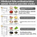 🥩【30 kusov】Vrecko z hliníkovej fólie potravinárskej kvality so zipsom na zachovanie čerstvosti, vhodné do domácej chladničky