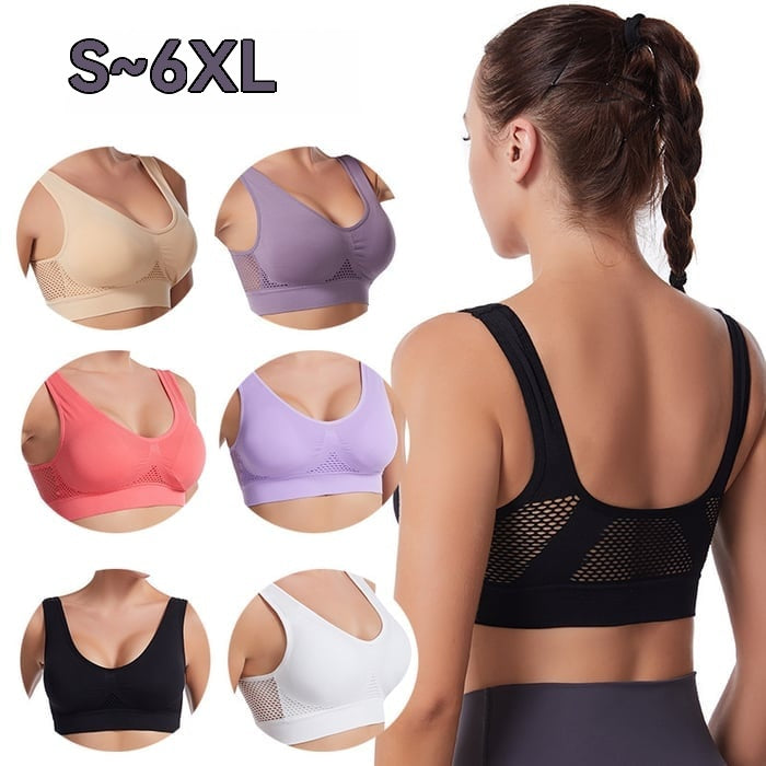😍【2 kusy za 23€】Bezšvová podprsenka pre plné veľkosti ❤️ Priedušná, chladivá a pohodlná 【40–120 kg】