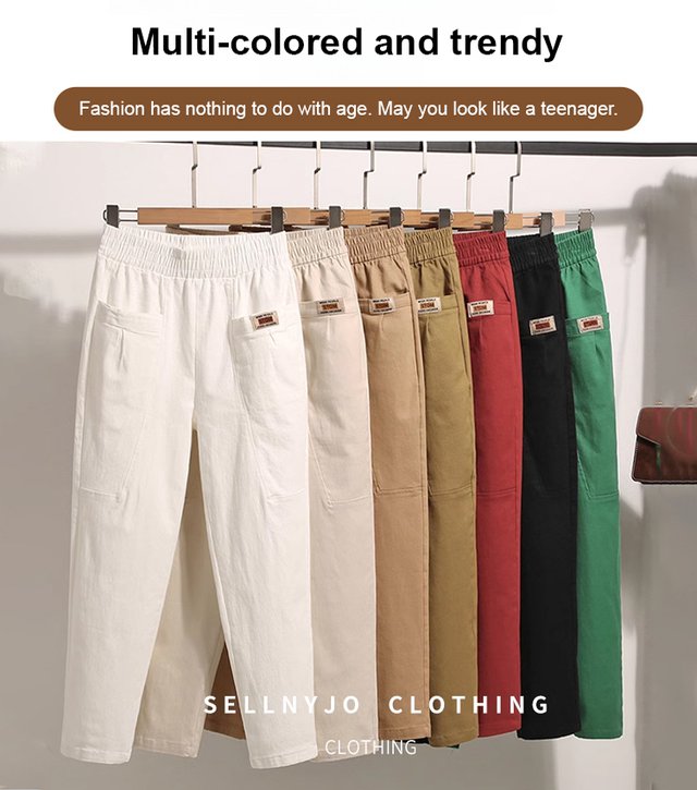 👖🔥Ograničena ponuda – šokantnih 50% popusta!🔥【M-6XL】Proljetno-ljetne ženske ležerne hlače velikih veličina, visokostručni pamuk, udobne i svestrane