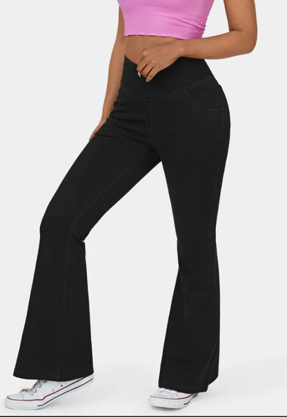 👖✨【XS-4XL】 Úzké rozšířené džíny s vysokým pasem na tvarování zadečku