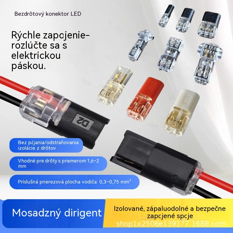 🥳 80% zľava! ⏰ 【1000 kusov skladom】Konektor kábla bez odizolovania, s uzamykateľnou prackou, bezpečným uzáverom a protišmykovou úpravou ⚡️