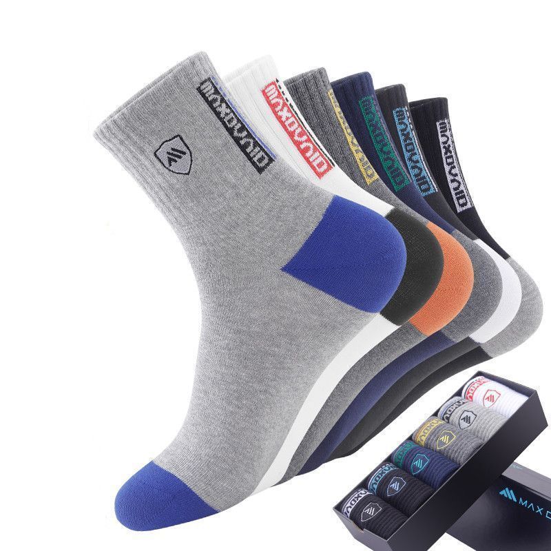 😍🧦【10 чифта】Мъжки чорапи 2026 - нови постъпления за есен и зима, дебели памучни средно високи чорапи, абсорбиращи и против миризма
