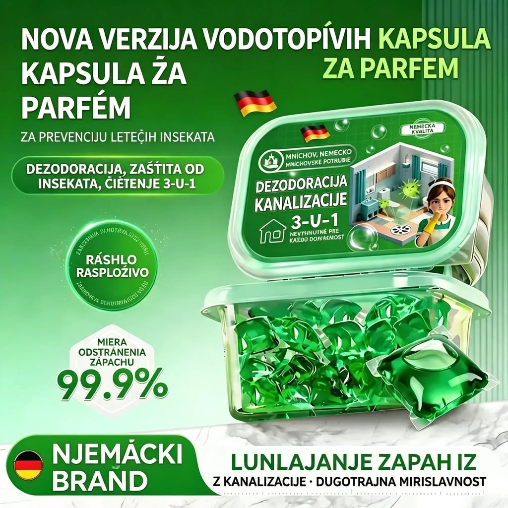 Dvije kutije (100 tableta) za samo 25 €. 🔥🎉 Iznimno popularne! Već ih je kupilo 30 000 ljudi 🎉. Bio-enzimske kapsule učinkovito uklanjaju neugodne mirise kanalizacije.