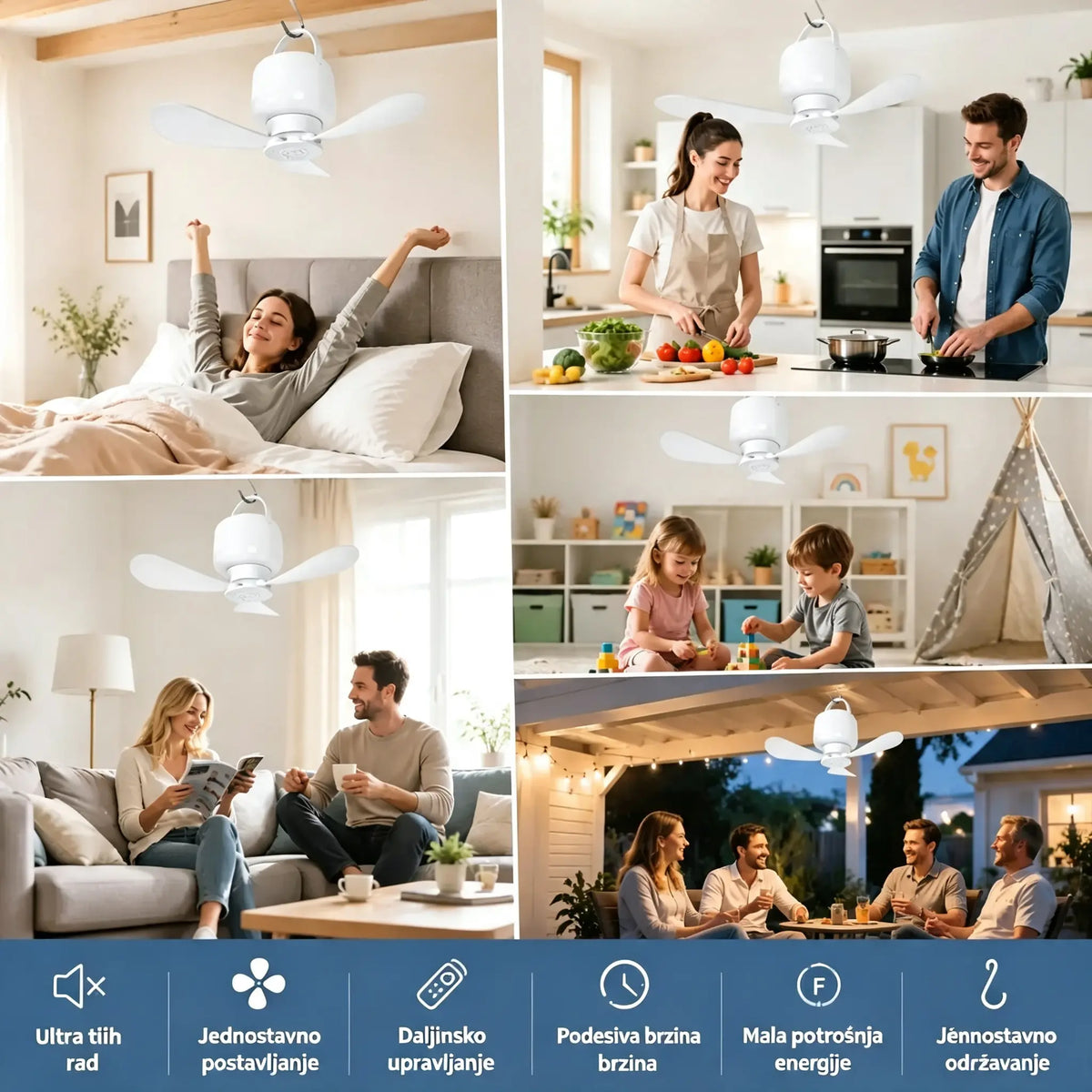 ⏰ Vremenski ograničena ponuda: Punjivi stropni ventilator s LED svjetlom! 🌬️✨