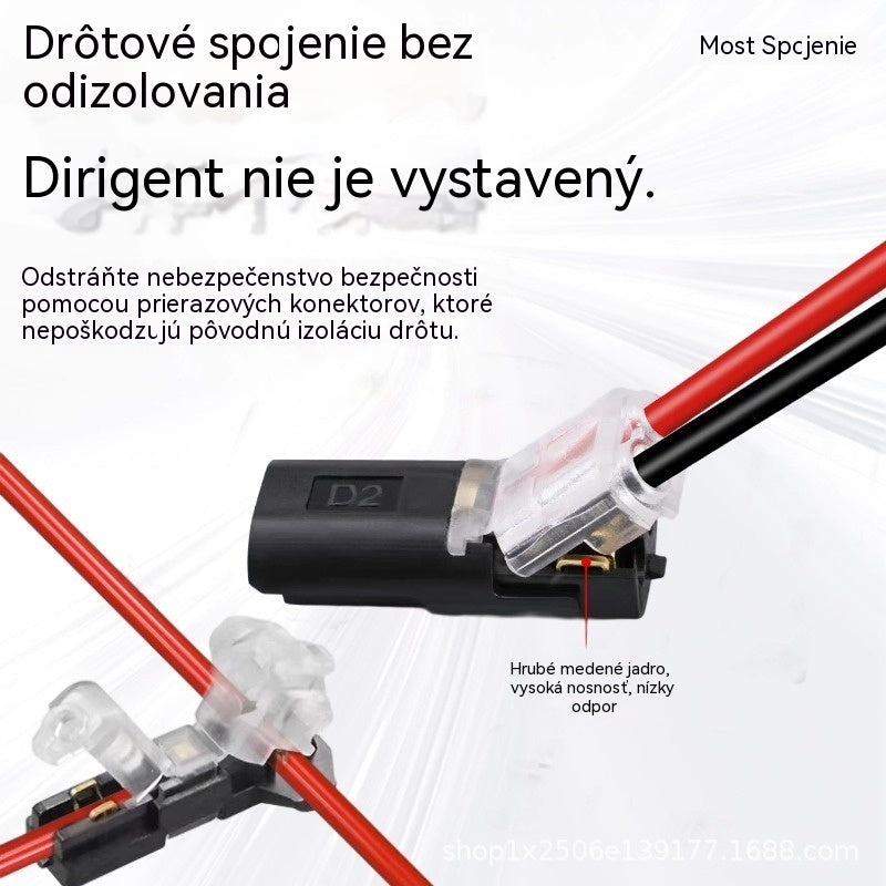 🥳 80% zľava! ⏰ 【1000 kusov skladom】Konektor kábla bez odizolovania, s uzamykateľnou prackou, bezpečným uzáverom a protišmykovou úpravou ⚡️