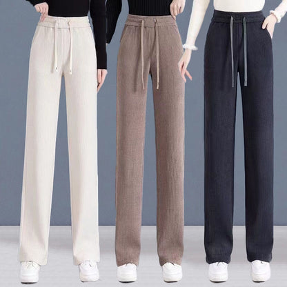 🔥【Kupite eno, dobite eno brezplačno】👖【40–110 kg】✅Nove žametne hlače s širokimi hlačnicami, zelo udobne za nošenje.