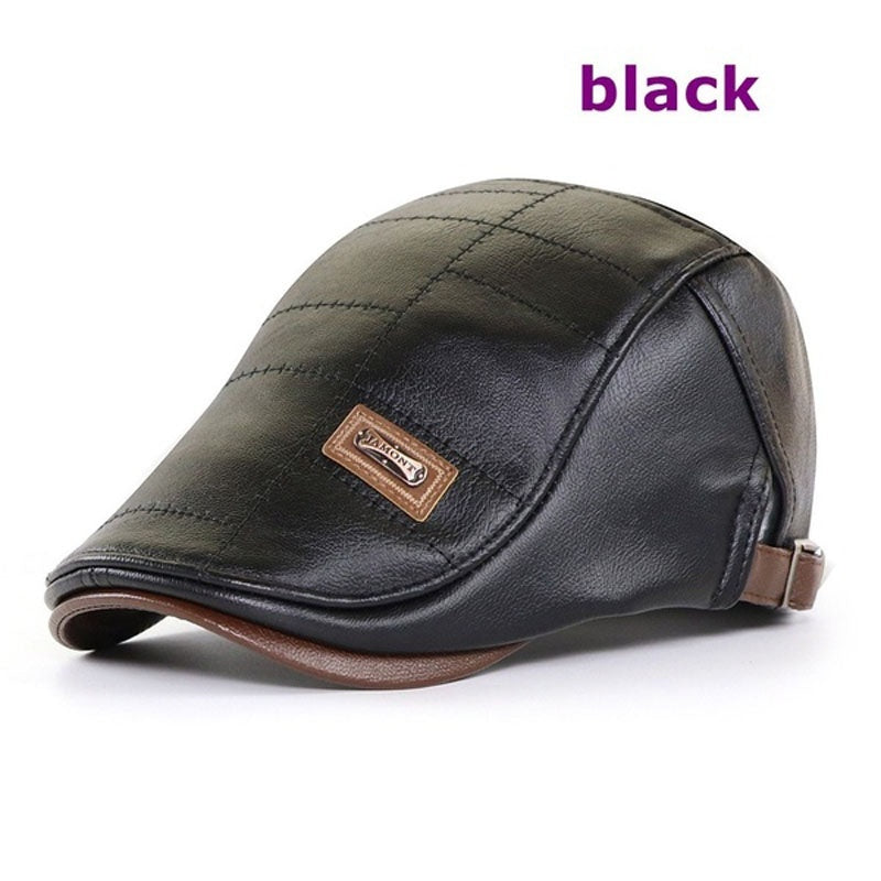 🧢🔥 Muška kožna beretka 3 u 1 – elegantna, otporna na vodu i vjetar, s toplom unutrašnjosti-H