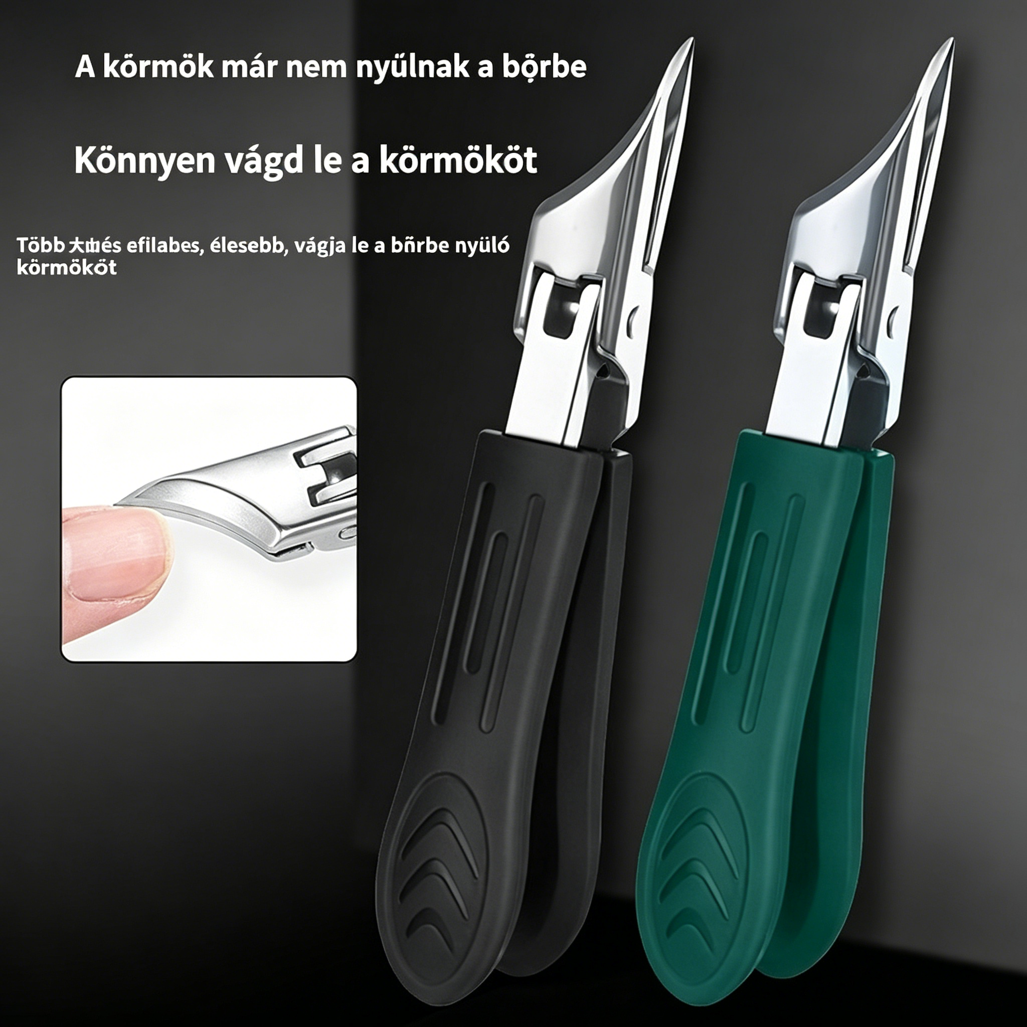 🔥【Korlátozott ideig 50% kedvezmény】🔥 Fröccsenésálló körömvágó olló, 25°-os szögben döntött pengével (3 darabos készlet)