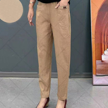 👖🔥Ograničena ponuda – šokantnih 50% popusta!🔥【M-6XL】Proljetno-ljetne ženske ležerne hlače velikih veličina, visokostručni pamuk, udobne i svestrane
