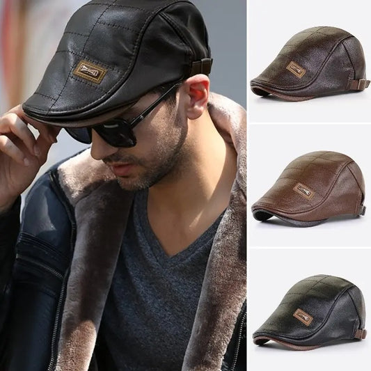 🧢 Boina de cuero vintage de primera calidad