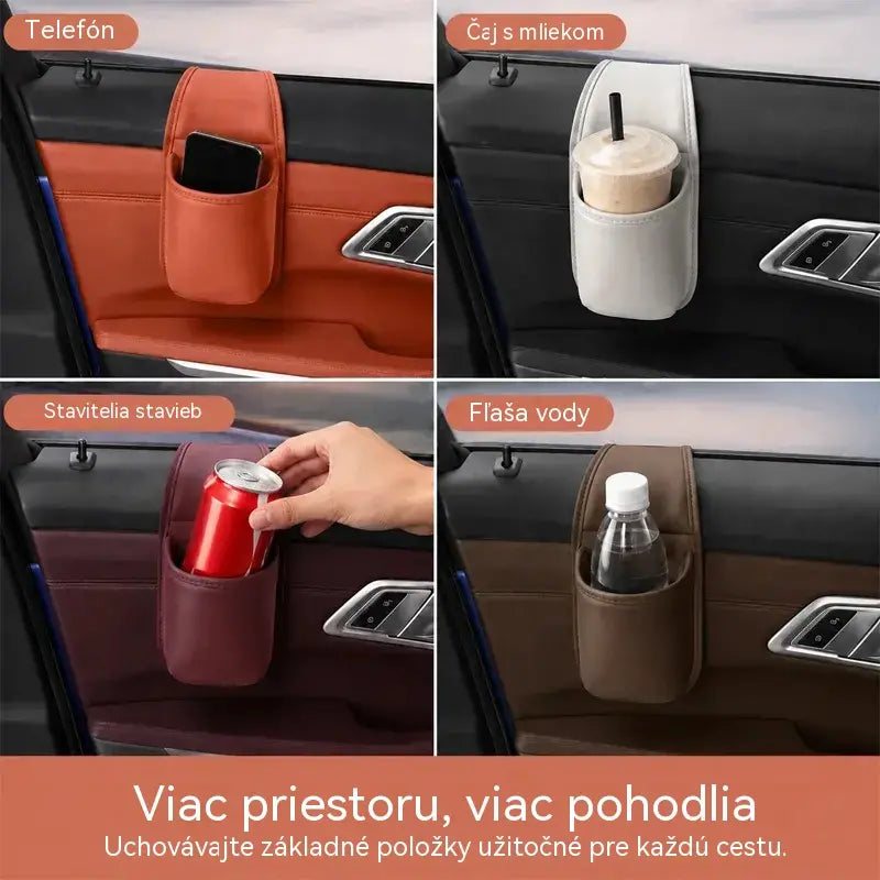 🚗 Prostranija i urednija unutrašnjost automobila! Držači za vrata/čaše/telefon od prave kože (jednostavna ugradnja na vjetrobransko staklo/kupi jedan, drugi dobiješ gratis)! ✨