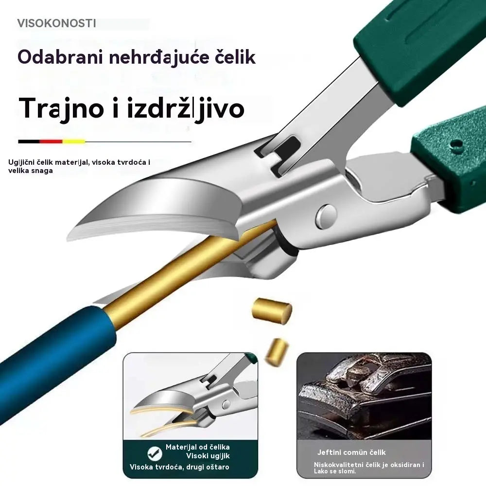 🔥Akcija – Popust do 50%!🔥【Set od 3 komada】Protuklizne i otporne na prskanje škare za nokte s 25° kosim rubom, sigurne i praktične
