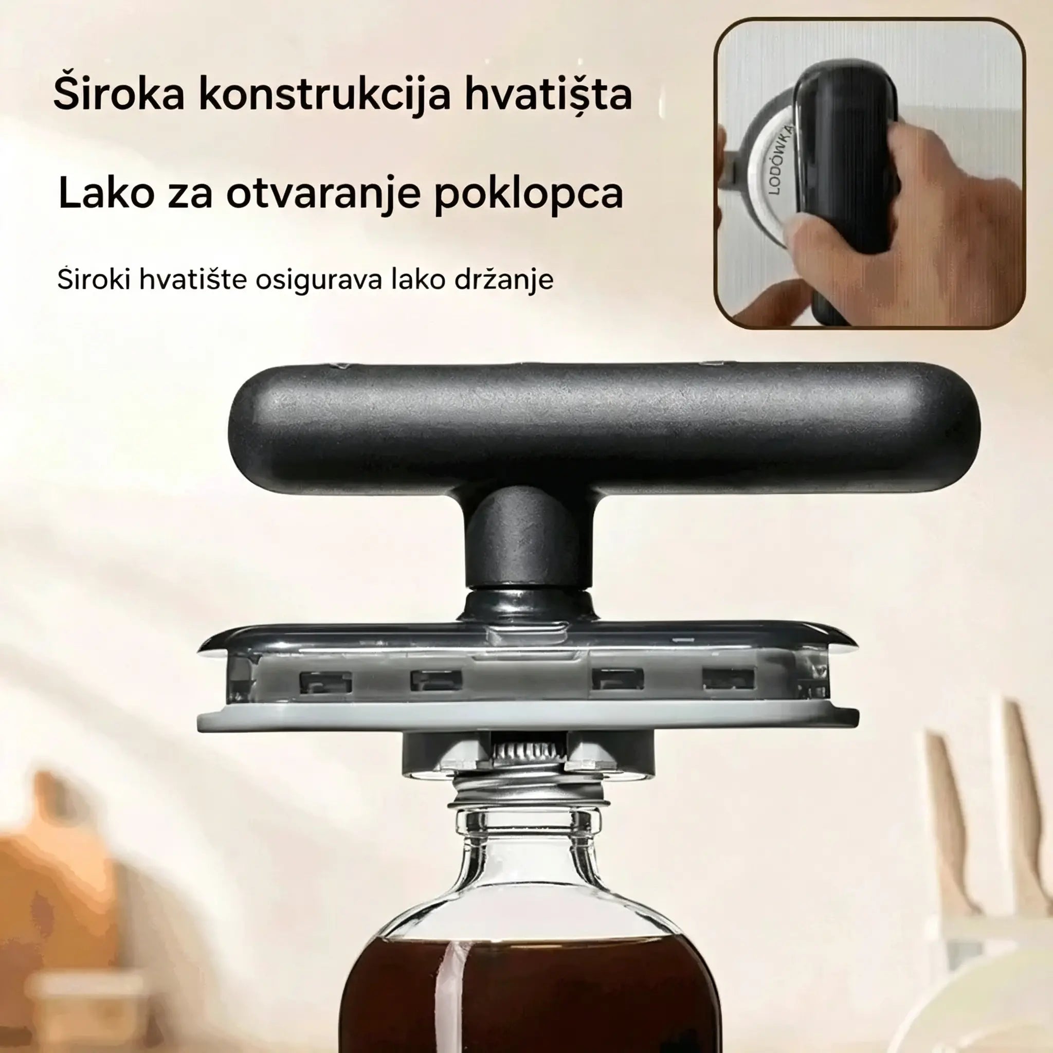 🎁🔥 Dva za samo 25 €! Kupite jedan, drugi dobijete gratis! Jednostavan otvarač za boce – recite zbogom čvrsto zatvorenim staklenkama 💪