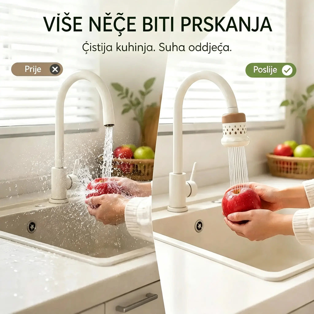 💦 Filter za slavinu bez prskanja -360° – Uštedite vodu i perite bolje