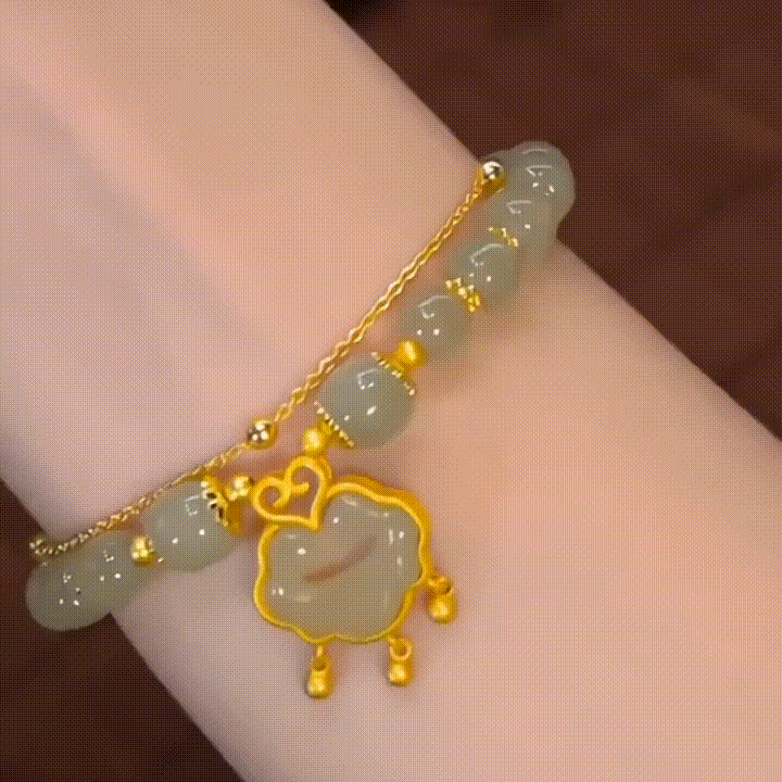 ✨【Kúpte jeden a dostanete jeden zadarmo】Nový náramok z nefritu Hetian zo 14K zlata