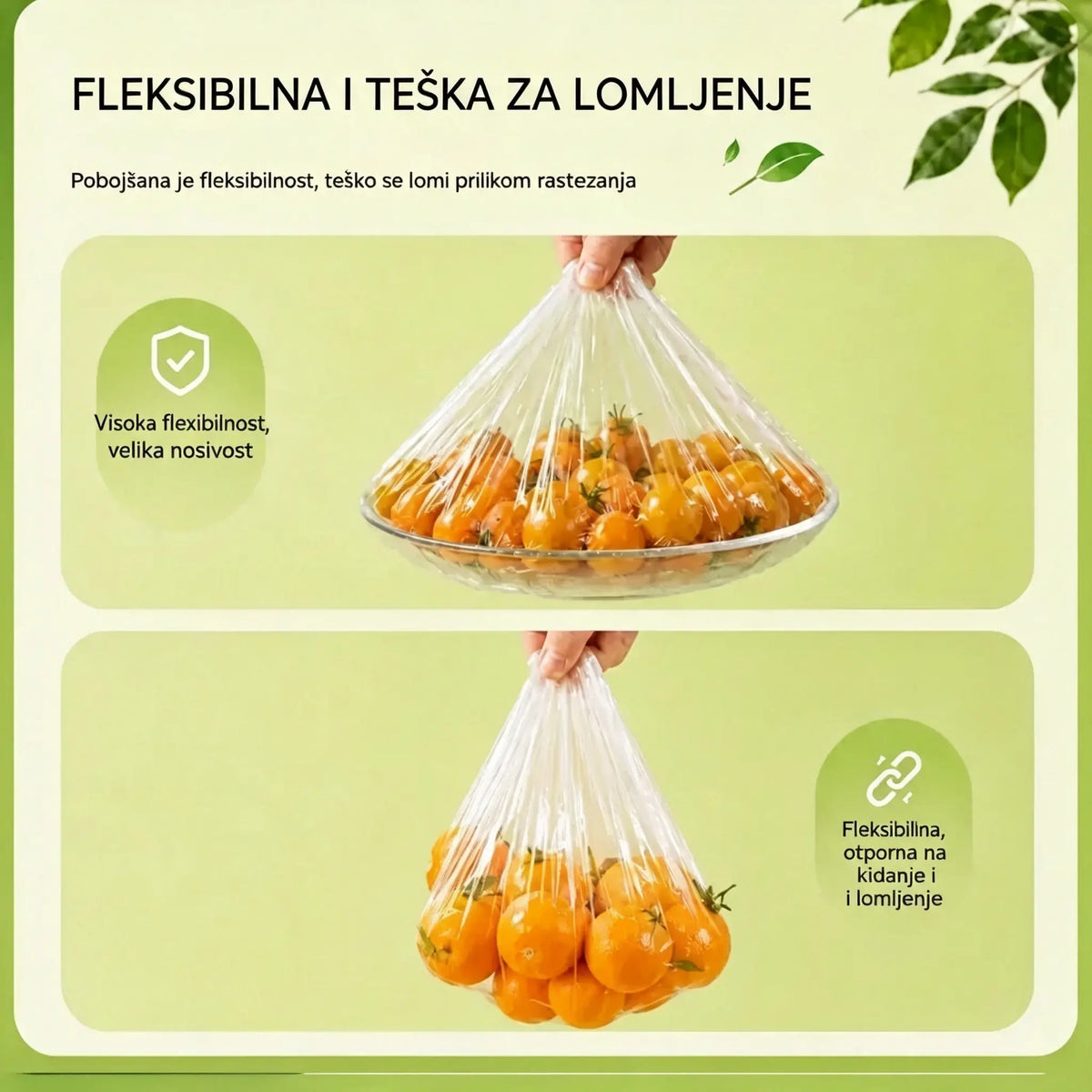 ⏳50% popusta🔥【300 komada】27 €🎉Što više kupujete, više štedite🎁Jednokratne rastezljive navlake za hranu, prikladne za zdjele i tanjure