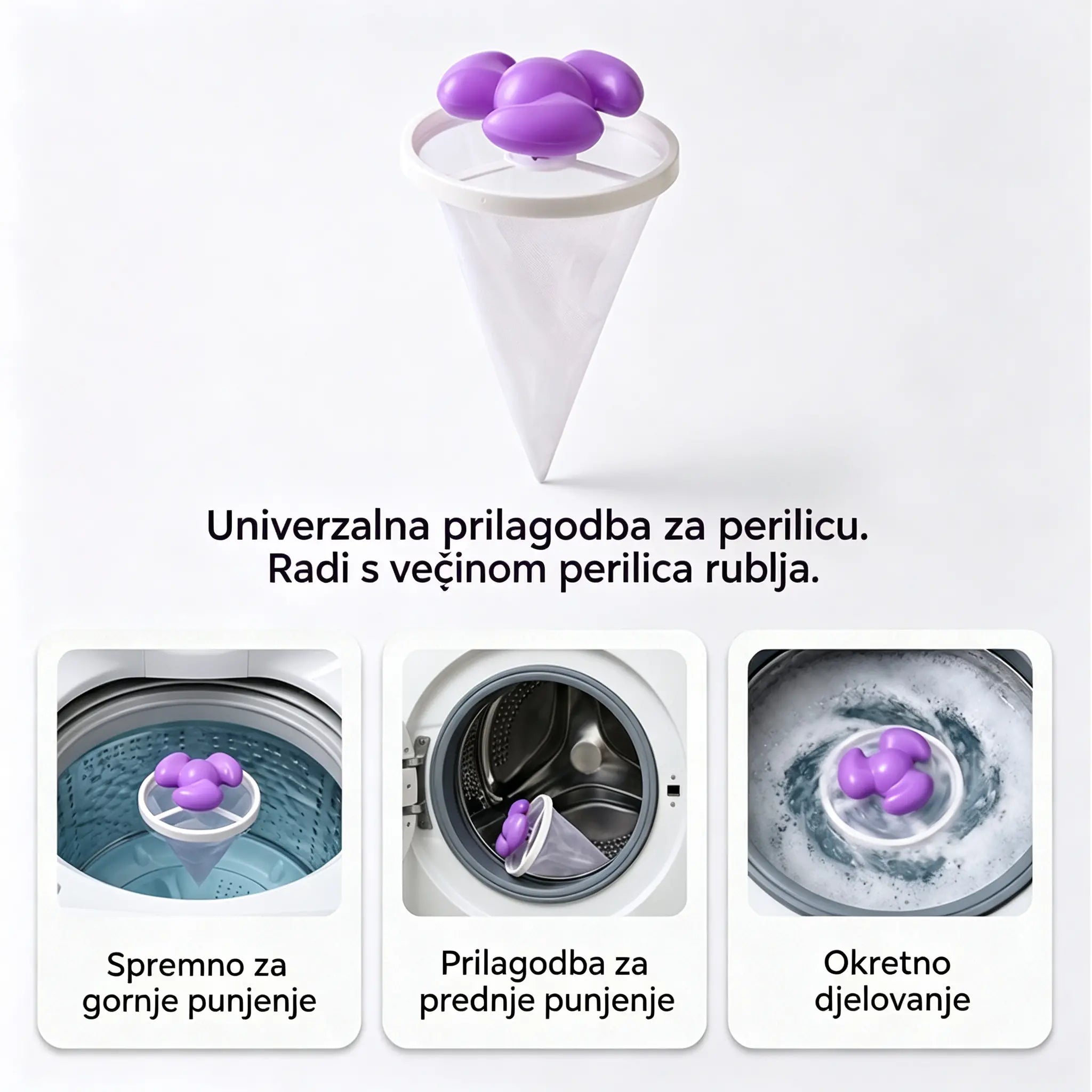 🌀6 komada ✨ Plutajući filter za perilicu rublja – Hvata vlakna, kosu i dlaku kućnih ljubimaca u svakom pranju 🧺