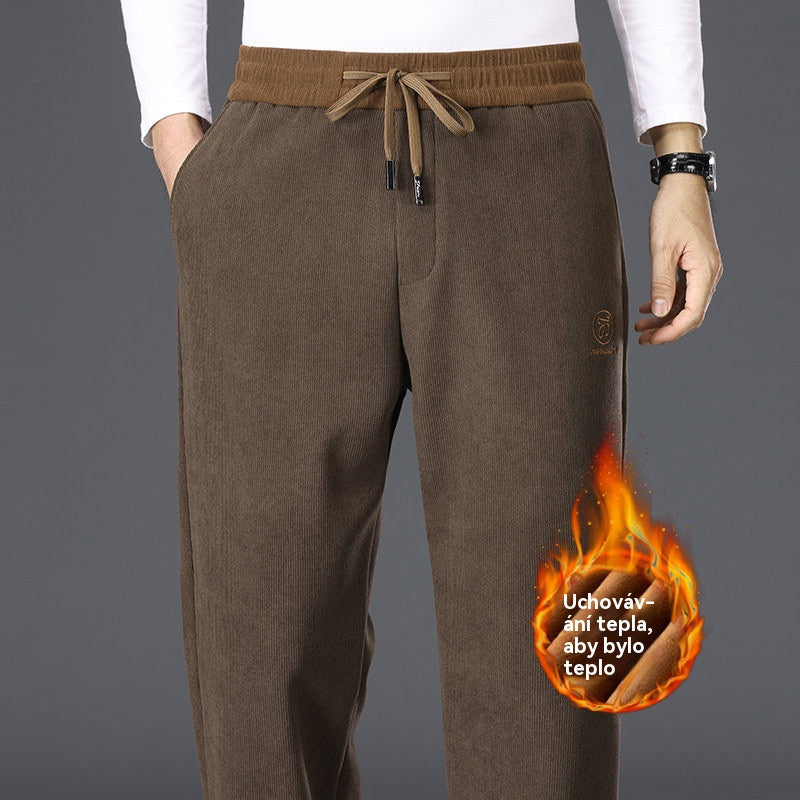 🔥🔥【50%OFF】Nové vysoko kvalitné nohavice z čistej bavlny, zosilnené a podšité flísom, ležérne a pohodlné.