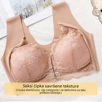 🔥Bestseller – Set od 5 komada🔥【40-110KG】😍Ženski grudnjak s prednjim kopčanjem, izvrstan efekt podizanja i oblikovanja, s elegantnim čipkastim dizajnom, udoban i sofisticiran