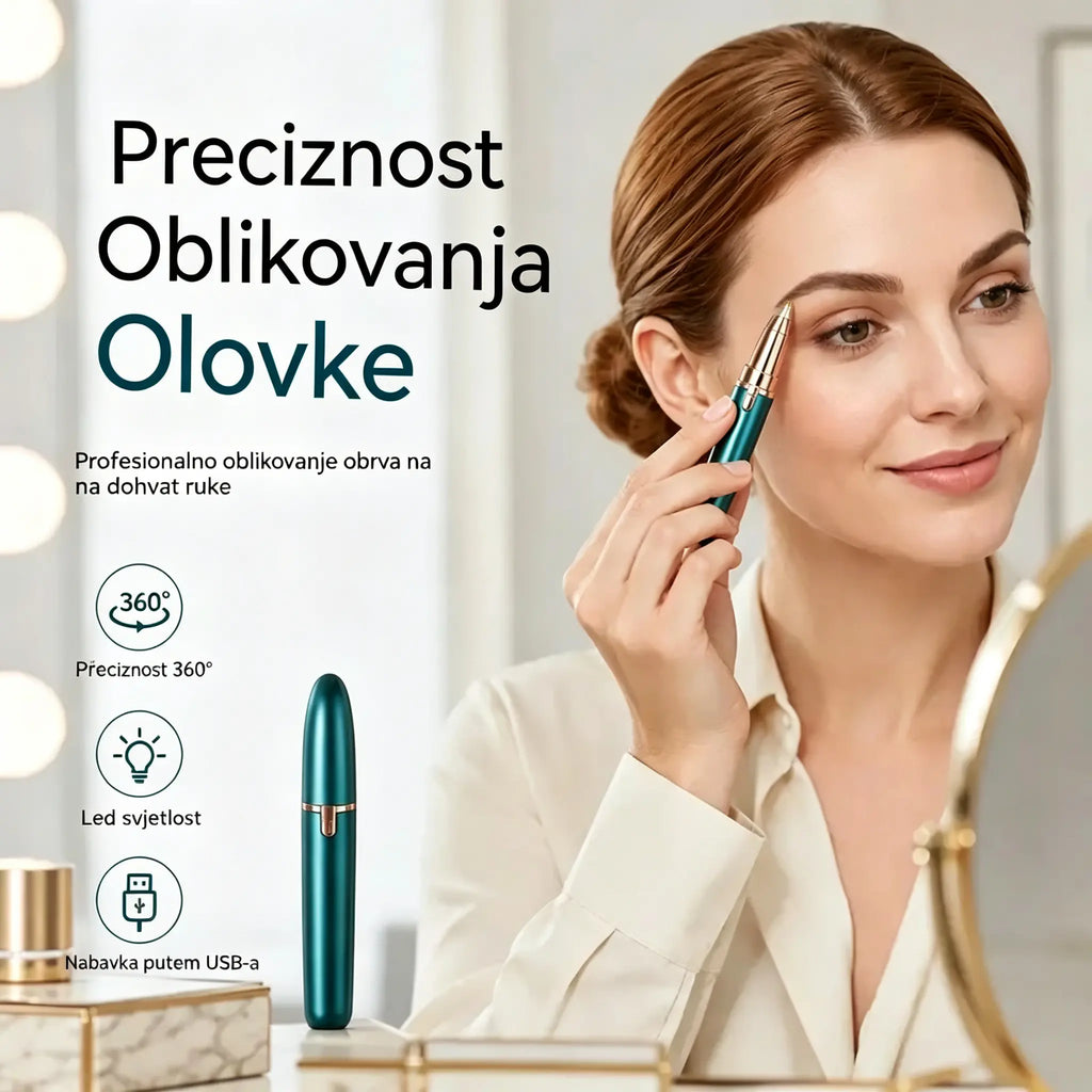 【Kupite 1, dobijte 1 gratis】✨ Precision Brow Trimmer Pen – Električni trimer za obrve s LED svjetlom za jednostavno podrezivanje