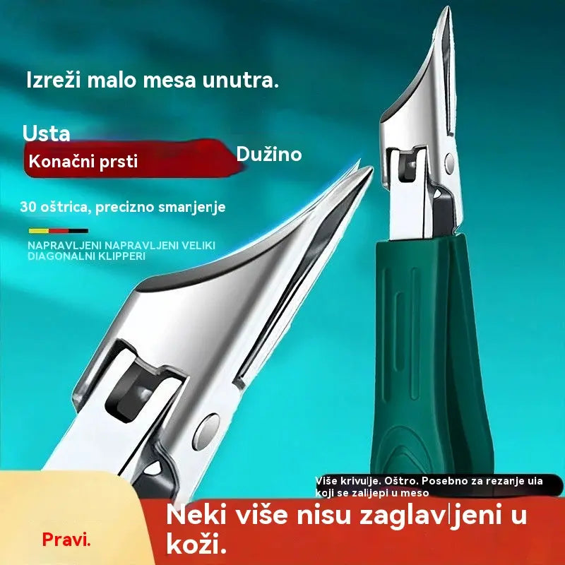 🔥Akcija – Popust do 50%!🔥【Set od 3 komada】Protuklizne i otporne na prskanje škare za nokte s 25° kosim rubom, sigurne i praktične
