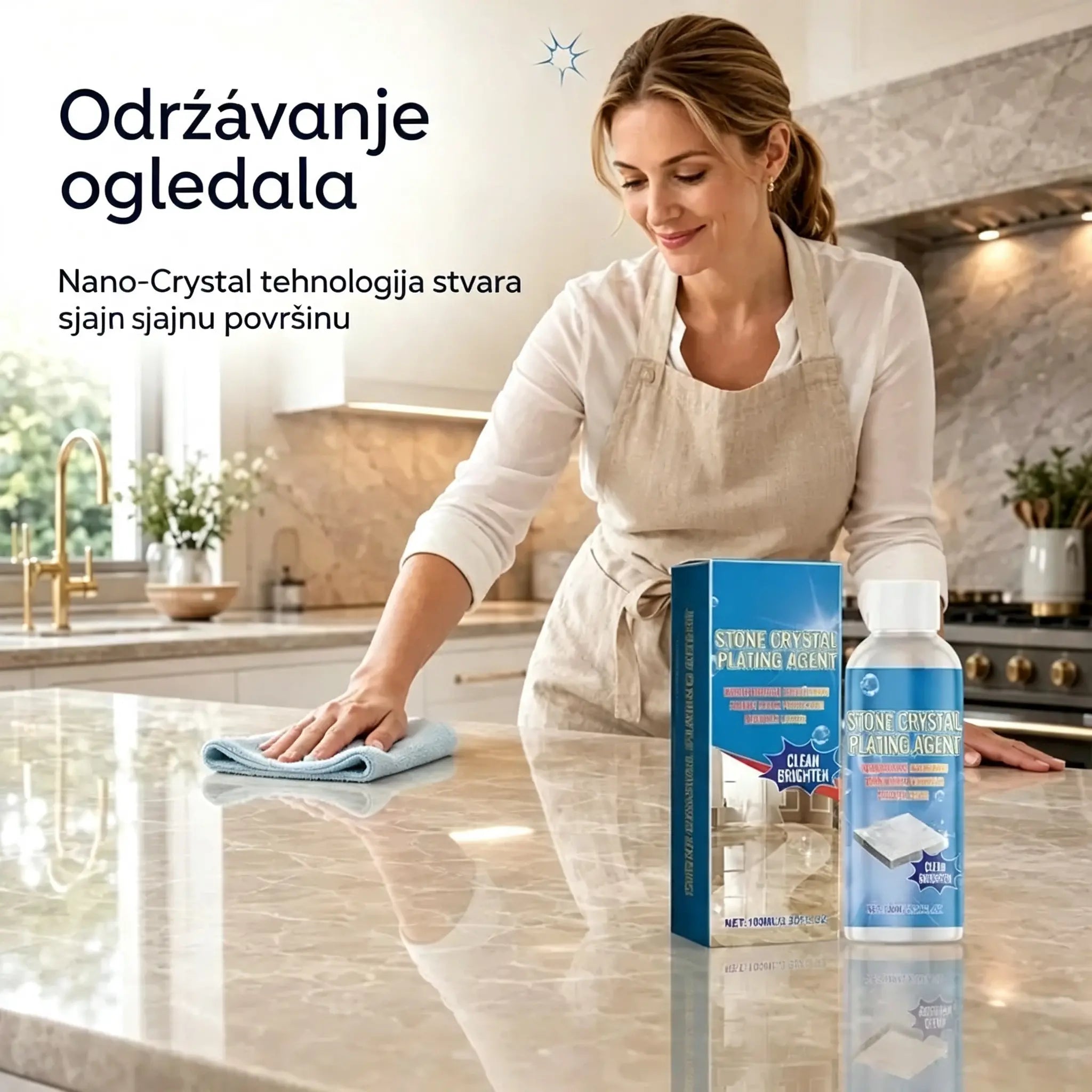 ✨ Sredstvo za čišćenje i poliranje mramora: Nježno čisti, pojačava sjaj te štiti i zatvara kamen. ✨