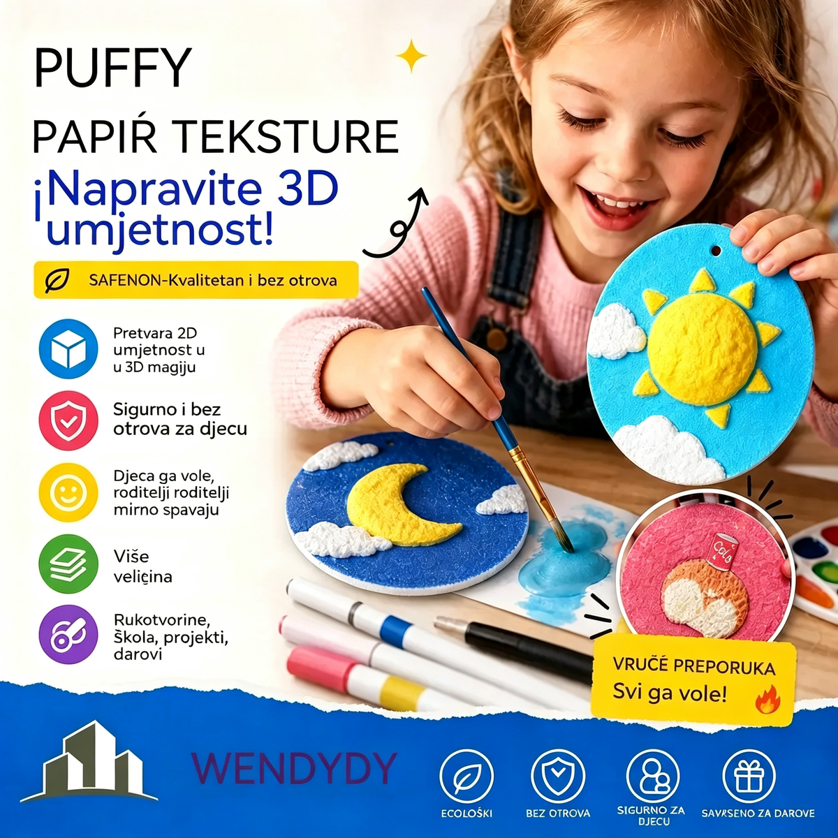 🎄Posebna ponuda iznenađenja! 🔮Savladajte čaroliju crtanja! 👩‍🎨Papir za crtanje s teksturom pjene🎁