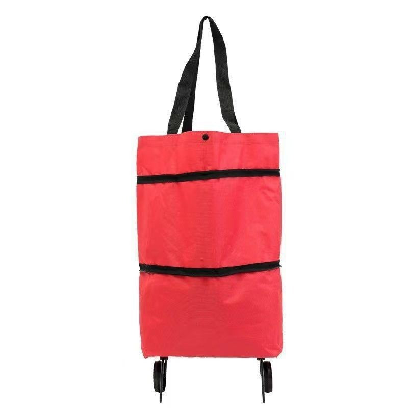 1 artikl za 29 € [Najprodavaniji proizvod] 🛒♻️ Sklopiva torba/ruksak za kupovinu 2 u 1, lagana torba/kolica za kupovinu na kotačima