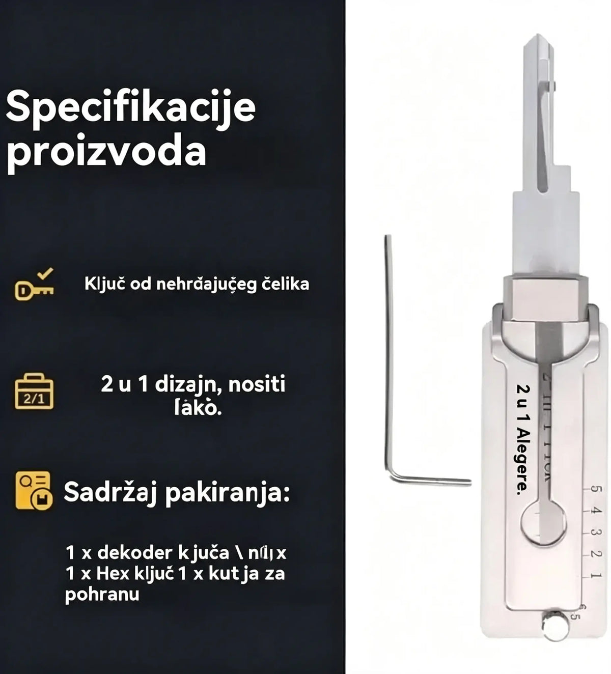 🔐Posebne promocije ovog tjedna🔑 - 50% popusta🔥Dekoder ključeva od nehrđajućeg čelika