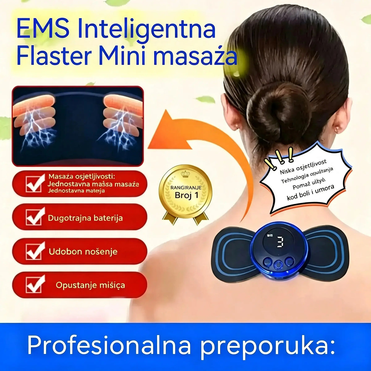 💆🎁 Kupite 1, dobijte 1 GRATIS!🔥 Odlična cijena! Pametni masažer! Olakšanje za umorne mišiće 💆