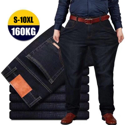 🔥👖【Akcija – Popust do 50%!】Muške rastezljive traperice veće veličine, ležerne široke ravne hlače