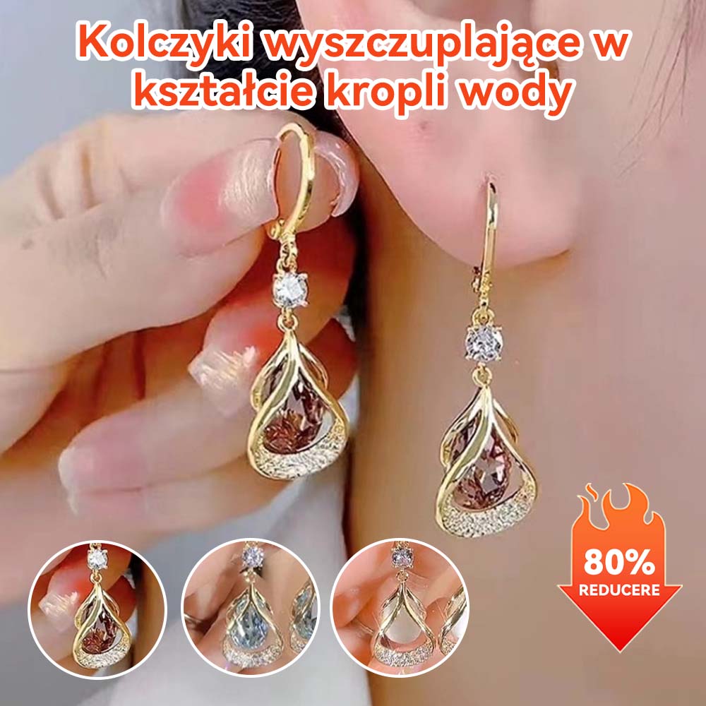 🎁💖【Kupi 1, dobiješ 2 gratis】Elegantne naušnice s mačjim okom, geometrijski dizajn u obliku kapljice, moderan stil