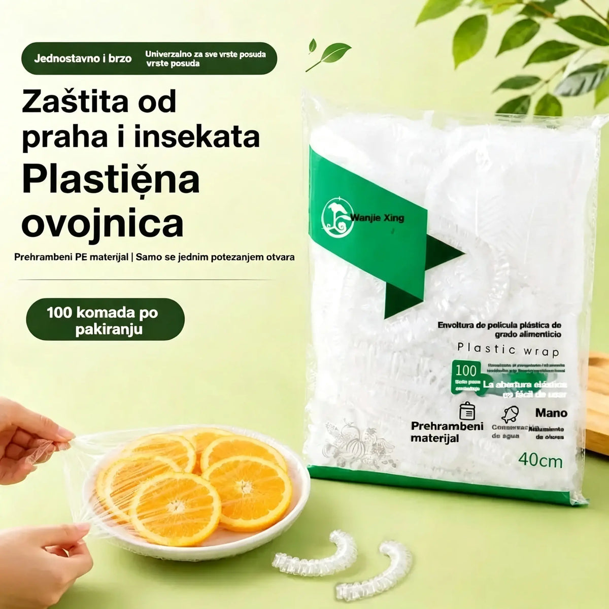 ⏳50% popusta🔥【300 komada】27 €🎉Što više kupujete, više štedite🎁Jednokratne rastezljive navlake za hranu, prikladne za zdjele i tanjure